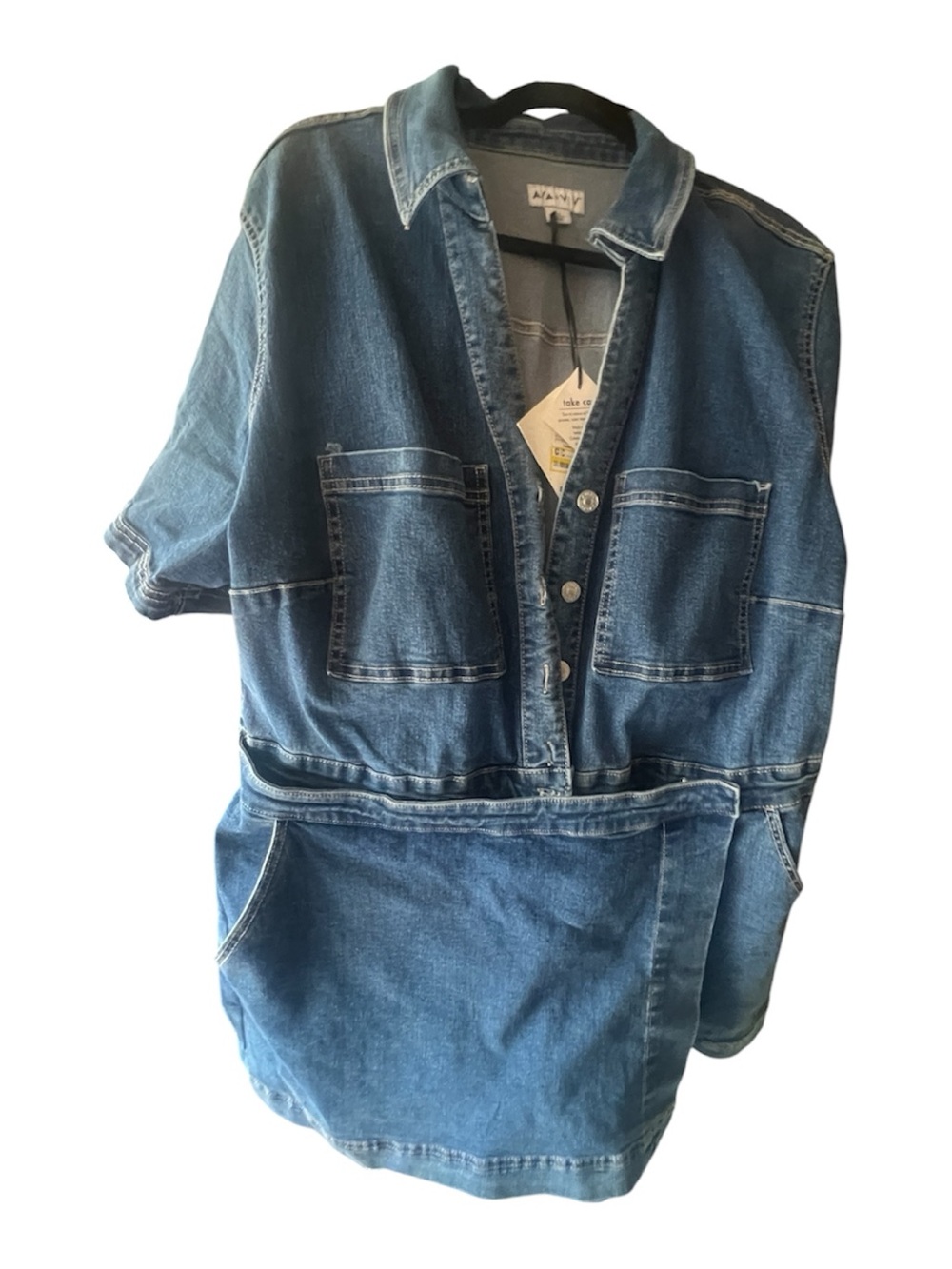 Ava & Viv Medium Blue Denim Utility Skort
